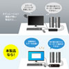 SW-KVM2WVUN2 手元スイッチ付きパソコン自動切替器(2:1) SW-KVM2WVUN2 / 手元スイッチ付きパソコン自動切替器(2:1)