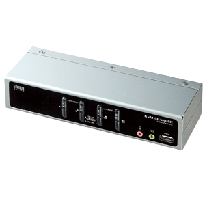 SW-KVM4HVC / USB・PS/2コンソール両対応パソコン自動切替器(4:1)