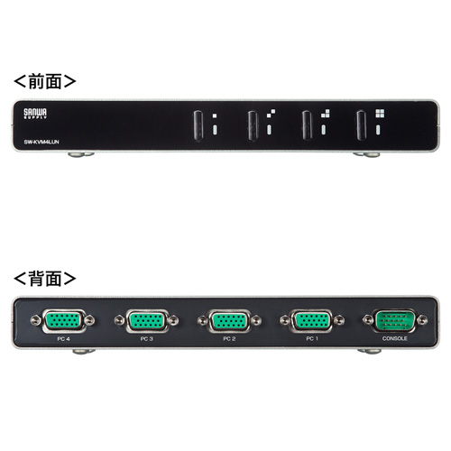 SW-KVM4LUN / パソコン自動切替器（4:1）