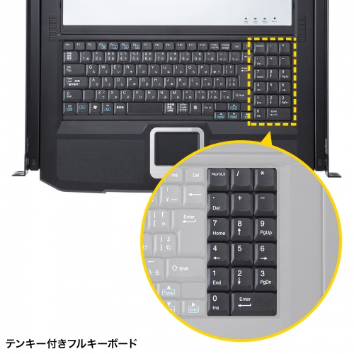 SW-KVMHDDR / USB/HDMI対応 スライドLCDコンソールドロワー