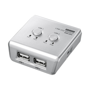 SW-US22HN / USB2.0ハブ付き手動切替器(2回路)