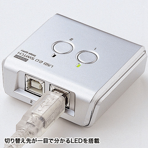 SW-US22N / USB2.0手動切替器（2回路）