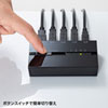 SW-US24MG 磁石付きUSB2.0手動切替器(4回路) SW-US24MG / 磁石付きUSB2.0手動切替器(4回路)