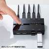 SW-US44HMG 磁石付きUSB2.0手動切替器(ハブ付き・4回路) SW-US44HMG / 磁石付きUSB2.0手動切替器(ハブ付き・4回路)