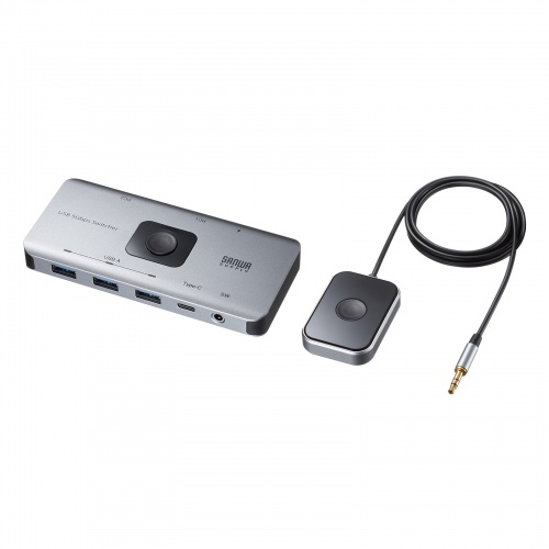 SW-USS24 / USB 5Gbps切替器(2入力・4出力・手元スイッチ付き)