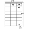 TA-LP24J-05 マルチラベル(24面付・50シート) TA-LP24J-05 / マルチラベル(24面付・50シート)