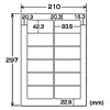 TA-LPHOGO / レーザー用宛名シール（個人情報保護タイプ・20シート）