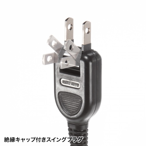TAP-2210-3BK / 電源タップ 2P 10個口　強力ネオジムマグネット　シャッター付