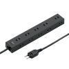 TAP-2210-5BK 電源タップ 2P 10個口 強力ネオジムマグネット シャッター付 TAP-2210-5BK / 電源タップ 2P 10個口 強力ネオジムマグネット シャッター付