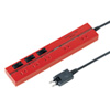 TAP-2531ER / セイフティータップ（ACアダプタ対応・2P・5個口・2m・レッド）