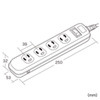 TAP-3405 電源タップ(3P・4個口・3m) TAP-3405 / 電源タップ(3P・4個口・3m)