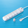 TAP-3651E 省エネタップ(6個口・2m、シャッター付) TAP-3651E / 省エネタップ(6個口・2m、シャッター付)