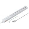 TAP-3811NFSWN ノイズフィルタタップ(3P・8個口・2m) TAP-3811NFSWN / ノイズフィルタタップ(3P・8個口・2m)