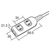 TAP-3W1 電源タップ(2P・3個口・1m) TAP-3W1 / 電源タップ(2P・3個口・1m)