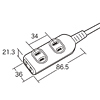 TAP-3W1 / 電源タップ（2P・3個口・1m）