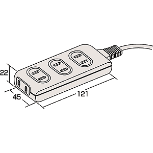 TAP-405TSH / シャッタータップ（4個口・0.5m）