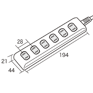 TAP-6W10 / タップ（2P・6個口・10m）