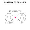 TAP-AD1RN 2P→3P変換アダプタ TAP-AD1RN / 2P→3P変換アダプタ