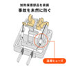 TAP-AD9W 3P・L型変換アダプター(3P2P兼用・温度ヒューズ内蔵・抜け止め・トラッキング防止) TAP-AD9W / 3P・L型変換アダプター(3P2P兼用・温度ヒューズ内蔵・抜け止め・トラッキング防止)