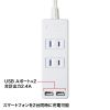 TAP-B101U-2WN / USB充電ポート付き便利タップ