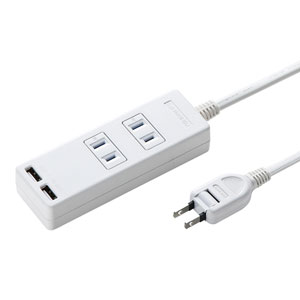 TAP-B101U-2W / USB充電ポート付き便利タップ(2P・2個口+USB2ポート・2m)