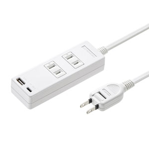 TAP-B101UC-2W / USB充電機能付きタップ Type-C搭載(2P・2個口・2m)