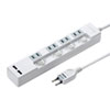 TAP-B102U-2WN USB充電ポート付き便利タップ TAP-B102U-2WN / USB充電ポート付き便利タップ