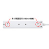 TAP-B102U-2W USB充電ポート付き便利タップ(2P・4個口+USB2ポート・2m) TAP-B102U-2W / USB充電ポート付き便利タップ(2P・4個口+USB2ポート・2m)