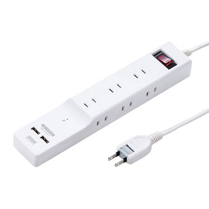 TAP-B103U-2W / USB充電ポート付き便利タップ(2P・9個口+USB2ポート・2m)