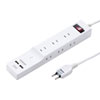 TAP-B103U-2W USB充電ポート付き便利タップ(2P・9個口+USB2ポート・2m) TAP-B103U-2W / USB充電ポート付き便利タップ(2P・9個口+USB2ポート・2m)