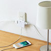 TAP-B104U USB充電ポート付きモバイルタップ(2P・2個口+USB1ポート) TAP-B104U / USB充電ポート付きモバイルタップ(2P・2個口+USB1ポート)