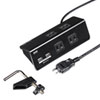 TAP-B105U-3BK USB充電ポート付き便利タップ(クランプ固定式)ブラック TAP-B105U-3BK / USB充電ポート付き便利タップ(クランプ固定式)ブラック