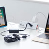 TAP-B105U-3W USB充電ポート付き便利タップ(クランプ固定式) TAP-B105U-3W / USB充電ポート付き便利タップ(クランプ固定式)