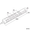 TAP-B107U-1W USB充電ポート付き節電タップ(面ファスナー付き) TAP-B107U-1W / USB充電ポート付き節電タップ(面ファスナー付き)