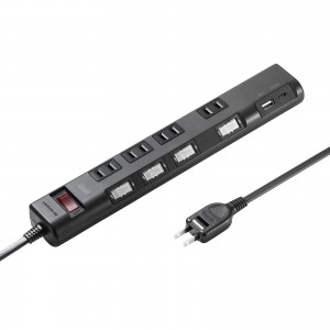 TAP-B107UC-2BK / 節電タップ(2P・4個口・2m・ブラック)