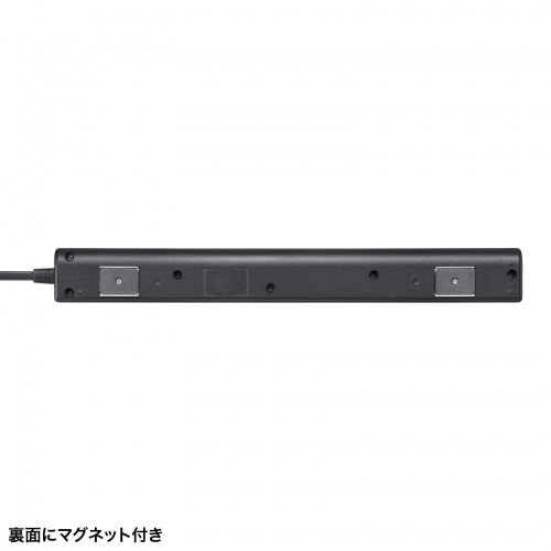 TAP-B108UC-3BK / 節電タップ（2P・6個口・3m・ブラック）