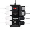 TAP-B109U-3BKN USB充電ポート付きタップ 平型 ブラック TAP-B109U-3BKN / USB充電ポート付きタップ 平型 ブラック