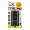 TAP-B109U-3BK USB充電ポート付きタップ(USB充電ポート付き・平型・ブラック) TAP-B109U-3BK / USB充電ポート付きタップ(USB充電ポート付き・平型・ブラック)