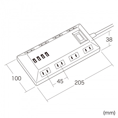 TAP-B109U-3WN / USB充電ポート付きタップ 平型 ホワイト