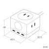 TAP-B111C3BK USB急速充電機能付きタップGaN PD67W TAP-B111C3BK / USB急速充電機能付きタップGaN PD67W