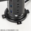 TAP-B112C1A2BK USB充電機能付きタワー型タップ ブラック TAP-B112C1A2BK / USB充電機能付きタワー型タップ ブラック