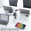 TAP-B112C1A2BK / USB充電機能付きタワー型タップ　ブラック