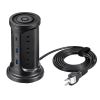 TAP-B112C1A2BK USB充電機能付きタワー型タップ ブラック TAP-B112C1A2BK / USB充電機能付きタワー型タップ ブラック