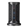 TAP-B112C1A2BK USB充電機能付きタワー型タップ ブラック TAP-B112C1A2BK / USB充電機能付きタワー型タップ ブラック