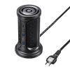 TAP-B112C1A2BK USB充電機能付きタワー型タップ ブラック TAP-B112C1A2BK / USB充電機能付きタワー型タップ ブラック
