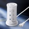 TAP-B112C1A2W USB充電機能付きタワー型タップ ホワイト TAP-B112C1A2W / USB充電機能付きタワー型タップ ホワイト