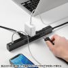 TAP-B113UC-2BK 回転タップ(AC4個口+Type-C+USB-A・PD20W・ブラック) TAP-B113UC-2BK / 回転タップ(AC4個口+Type-C+USB-A・PD20W・ブラック)