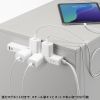 TAP-B113UC-2W 回転タップ(AC4個口+Type-C+USB-A・PD20W・ホワイト) TAP-B113UC-2W / 回転タップ(AC4個口+Type-C+USB-A・PD20W・ホワイト)