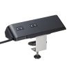 TAP-B114UC-2BK / クランプ固定式タップ（AC4個口＋USB-C×3＋USB-A×1・PD65W・ブラック）