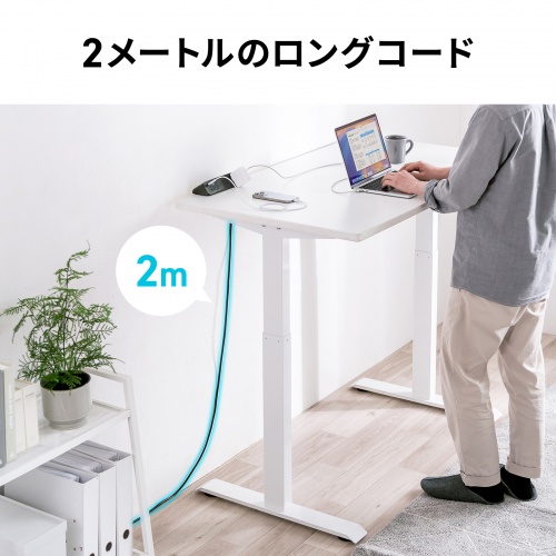 TAP-B114UC-2BK / クランプ固定式タップ(AC4個口+USB-C×3+USB-A×1・PD65W・ブラック)
